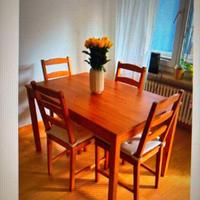 IKEA Holzesstisch + 4 Stühle