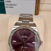 rolex oysterpetual 114300 2019 39mm red grape new