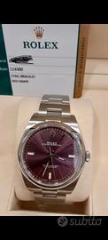 rolex oysterpetual 114300 2019 39mm red grape new