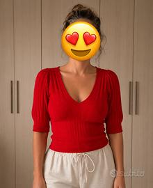 Top Zara rosso
