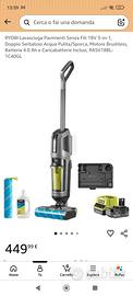 RYOBI Lavasciuga Pavimenti Senza Fili 18V 3-in-1
