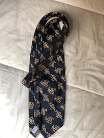 Cravatta Valentino Uomo Fantasia Floreale Blu Marr