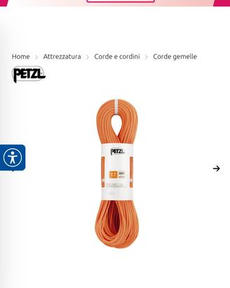 corda alpinismo petzl paso guide-  NUOVA SIGILLATA