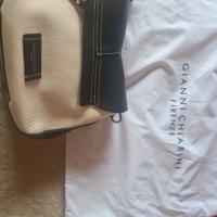 borsa Gianni Chiarini a tracolla pelle e tessuto 