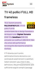 tv 40 pollici tele system 