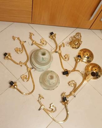 Lampadario in ottone da stanza da letto (smontato)