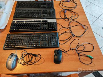 Lotto informatica 4 Tastiere + 3 Mouse per PC