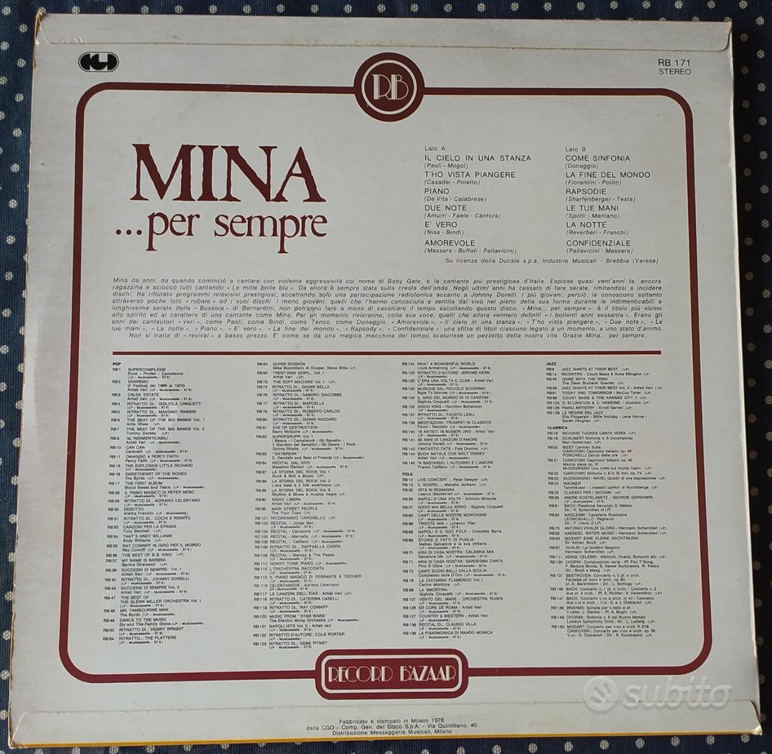 Mina Lp Vinile Mina Per Sempre / Record Bazaar RB 171 Sigillato