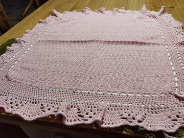 Copertina da culla rosa