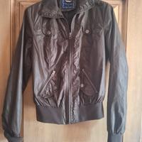 Bomber Newage Utility verde militare lucido - Tagl