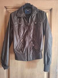 Bomber Newage Utility verde militare lucido - Tagl