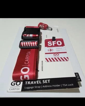 Set viaggio 3 pezzi rosso Carpisa 