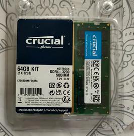 Crucial RAM 64GB (2x32GB) DDR4 3200MHz SODIMM 