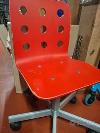 Sedia da scrivania con ruote Ikea bambino