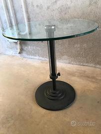 Tavolino attesa cofee table vetro cristal eacciaio