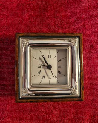 Orologio Sveglia al Quarzo con Cornice D'argento