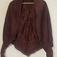 Giubbino vintage pelle agnello scamosciata Claude