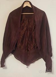 Giubbino vintage pelle agnello scamosciata Claude