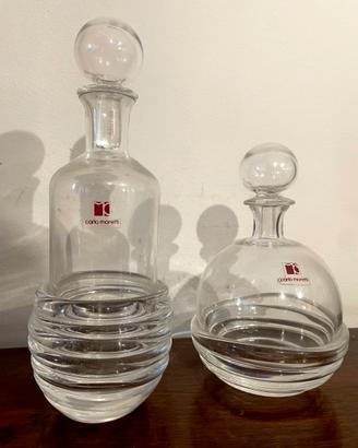 Coppia bottiglie Carlo Moretti Murano