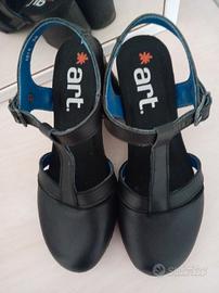Scarpe da donna*art nere in pelle