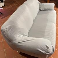 Divano 3 posti in pelle con copridivano