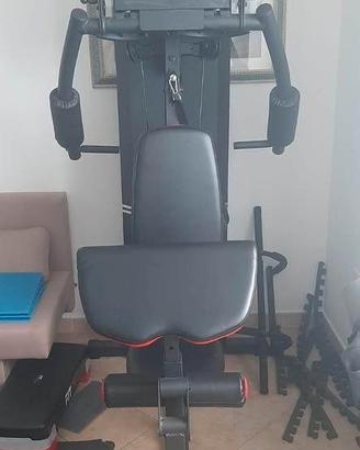 Panca multifunzione palestra pacco pesi 72 kg
