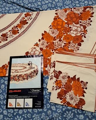 tovaglia ovale 180x240 con 12 tovaglioli 