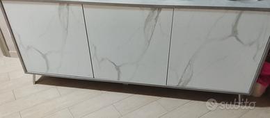 Madia 3 ante grigio cemento e bianco