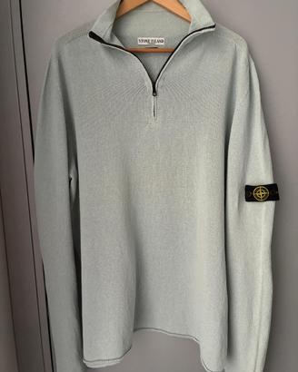 Stone Island Cotone 1/4 Zip XXL azzurro - NUOVO