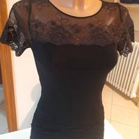 Janira - Maglia manica corta intimo donna in pizzo
