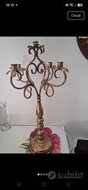Candelabro color oro 