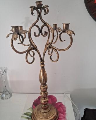 Candelabro color oro 