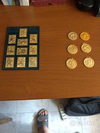 Medaglie e francobolli metallici Topolino '70