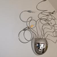lampadario sospensione e applique in acciaio 