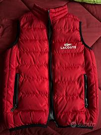 Gilet piumino smanicato Lacoste rosso tg S/M