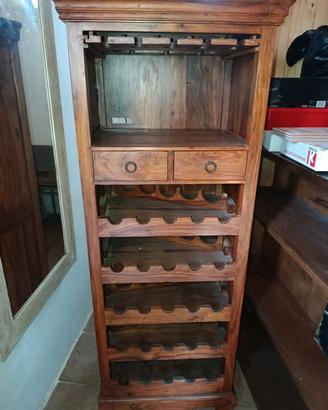 Cantinetta/porta bottiglie in legno 