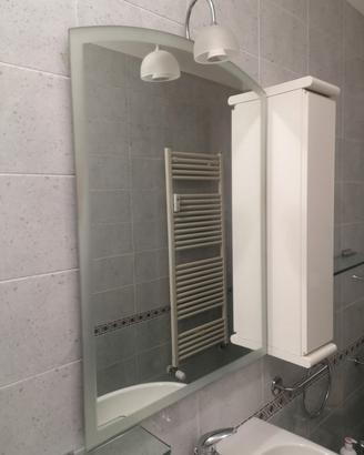 specchio con lampada per bagno 