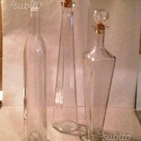 3 Bottiglie In Vetro - per liquori