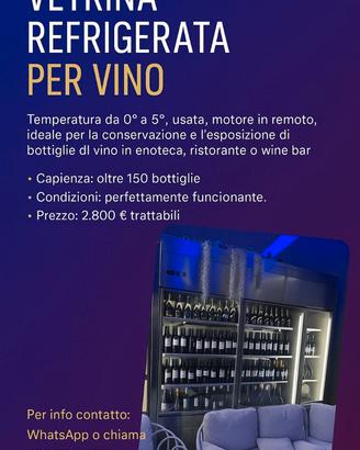 Vetrina refrigerata per vino