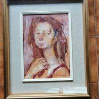 Quadro ad Olio Maestro Giuseppe Ciavolino. Figura