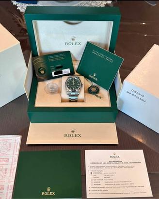 Rolex Oyster Perpetual green 36 mm