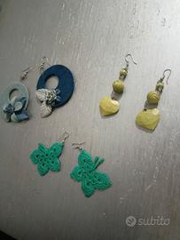 Lotto 3 paia orecchini – stile artigianale e boho