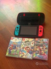Nintendi switch 1+ custodia rigida+base ricarica