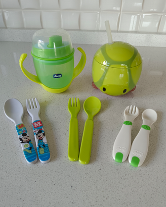 Posate e bicchieri per bambini