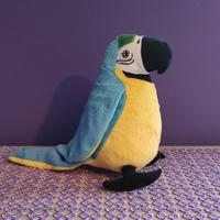 Peluche pappagallo blu e giallo