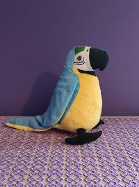 Peluche pappagallo blu e giallo