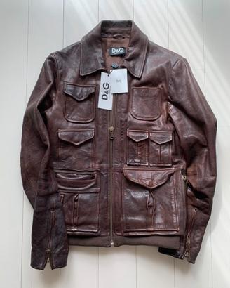 Dolce e Gabbana Giubbotto Pelle Tg 48 - Nuovo