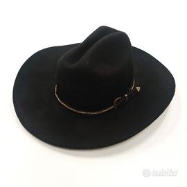 Cappello Cowboy John F. Brown Feltro Rigido Nero