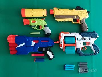 Lotto 4 Blaster Nerf e X-Shot con Dardi (Fortnite 