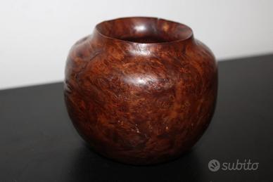 Vaso in Radica di Noce Artigianale – 1980 Toscana